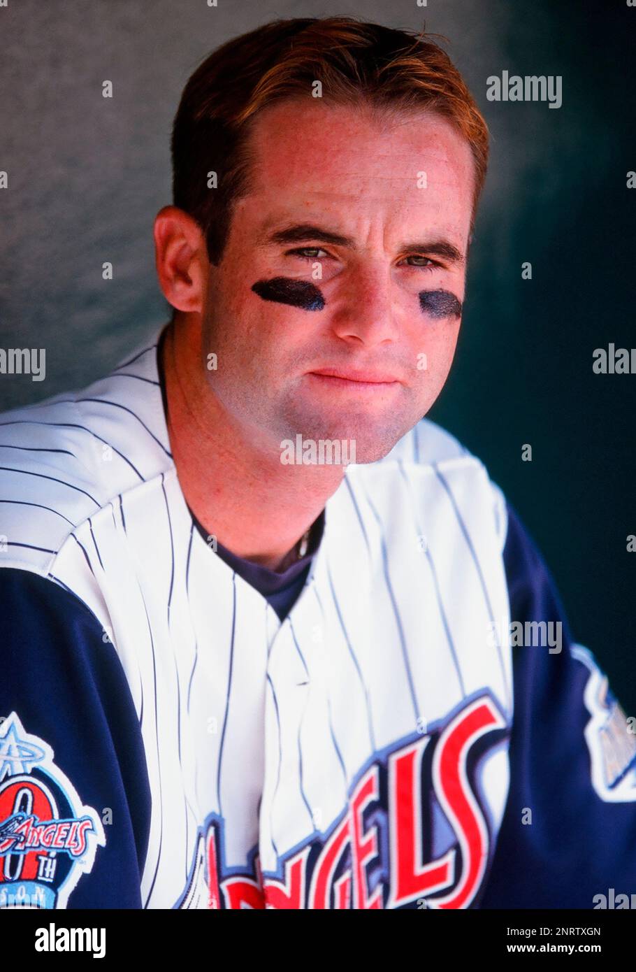 Aug. 2, 2000; Anaheim Angels Ron Gant before a game against the