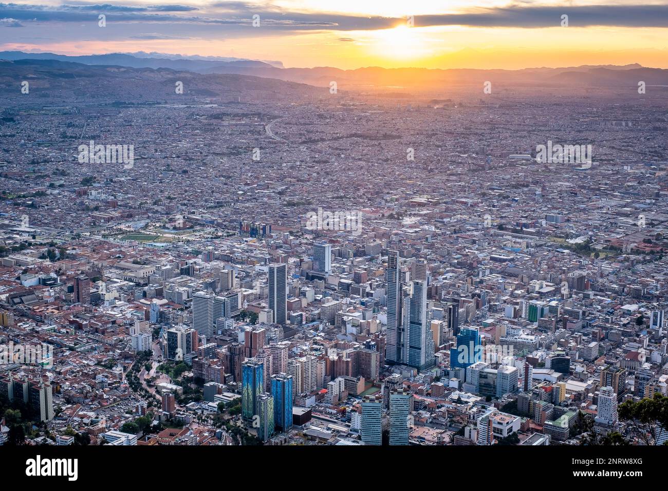 Skyline, downtown, Bogota, Colombia Stock Photo