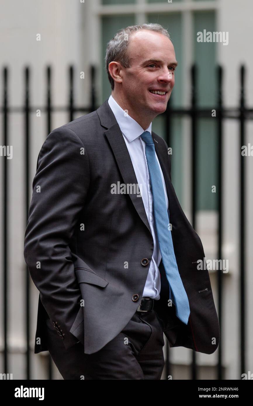 Raab Mp Downing Street, London, UK. 27th February 2023. Dominic Raab MP, Deputy ...