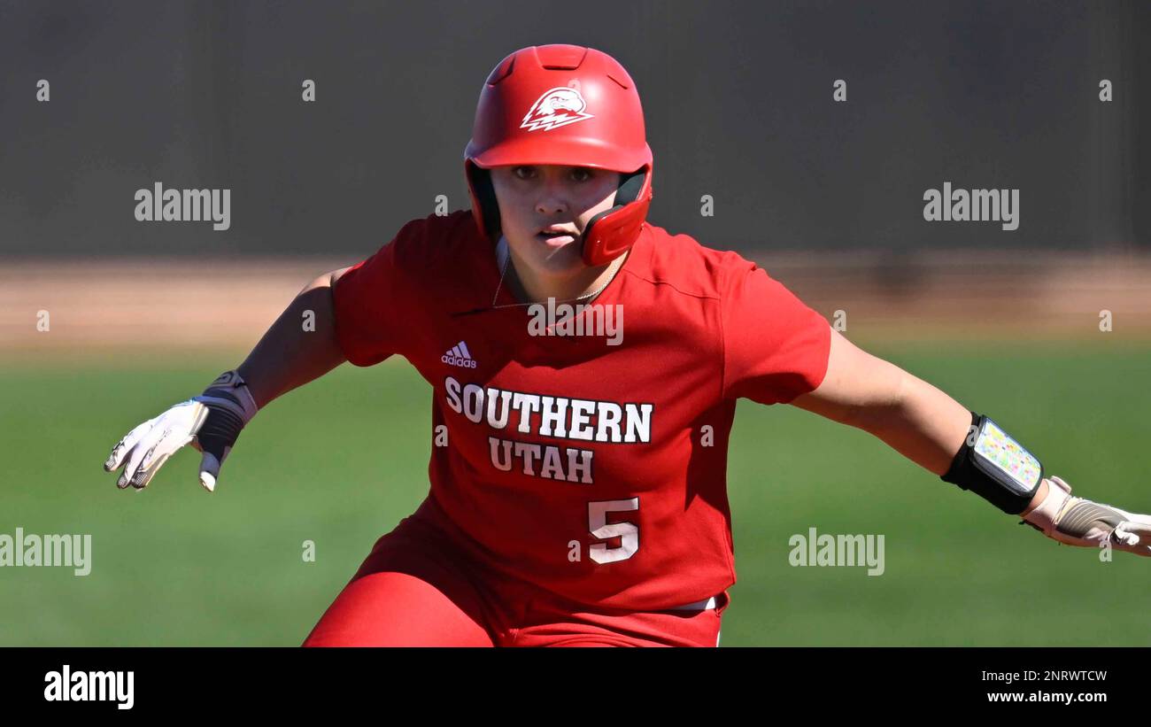 Southern Utah's Emily Gonzalez during an NCAA softball game on Friday