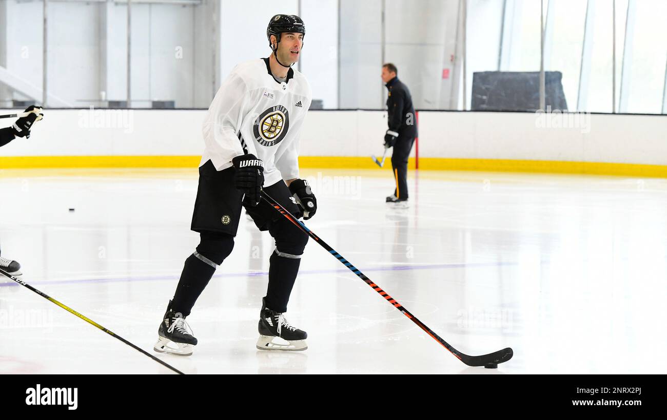 October 1, 2019 Boston Bruins defenseman Zdeno Chara (33) takes part