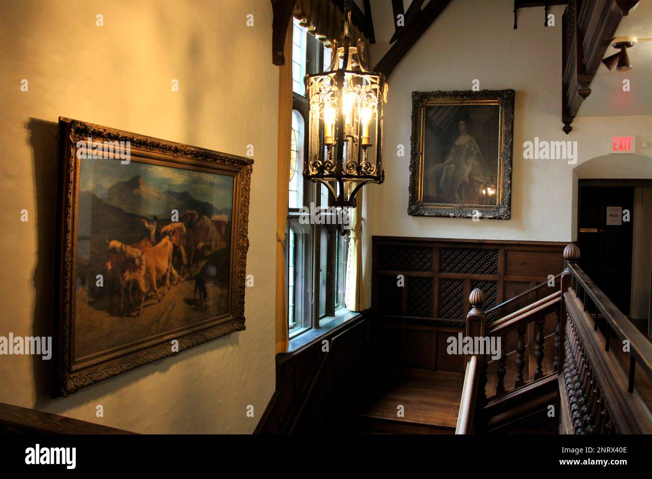 The hallway of the Watkins Manor House, which is connected to the