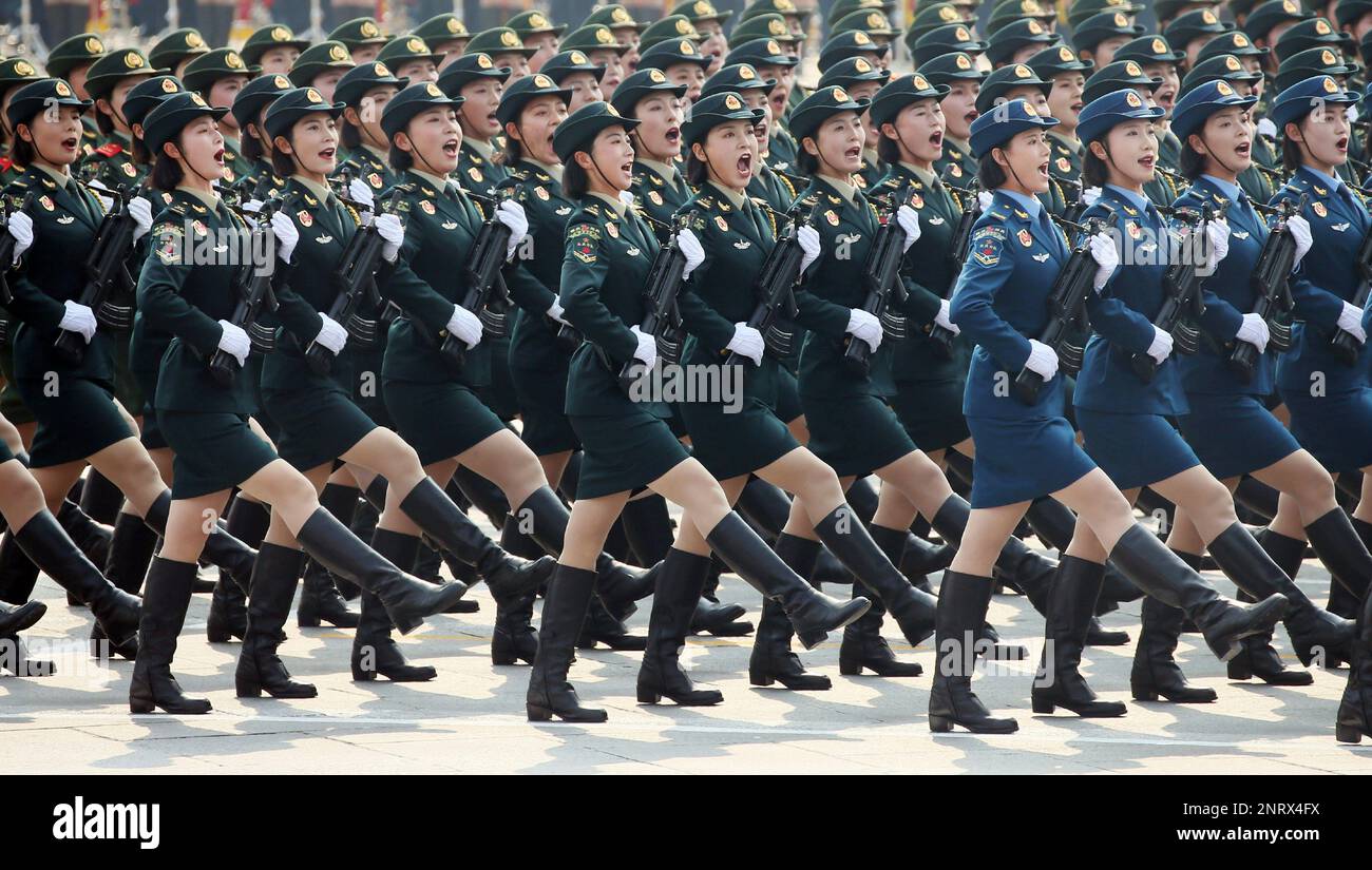 A military parade to celebrate the 70th anniversary of the founding of ...