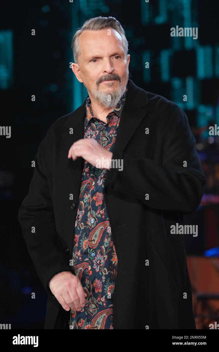 Madrid, Spain. 27th Feb, 2023. Miguel Bose attends the "Cover Night"  photocall presented by RTVE in Leganes. Credit: SOPA Images Limited/Alamy  Live News Stock Photo - Alamy