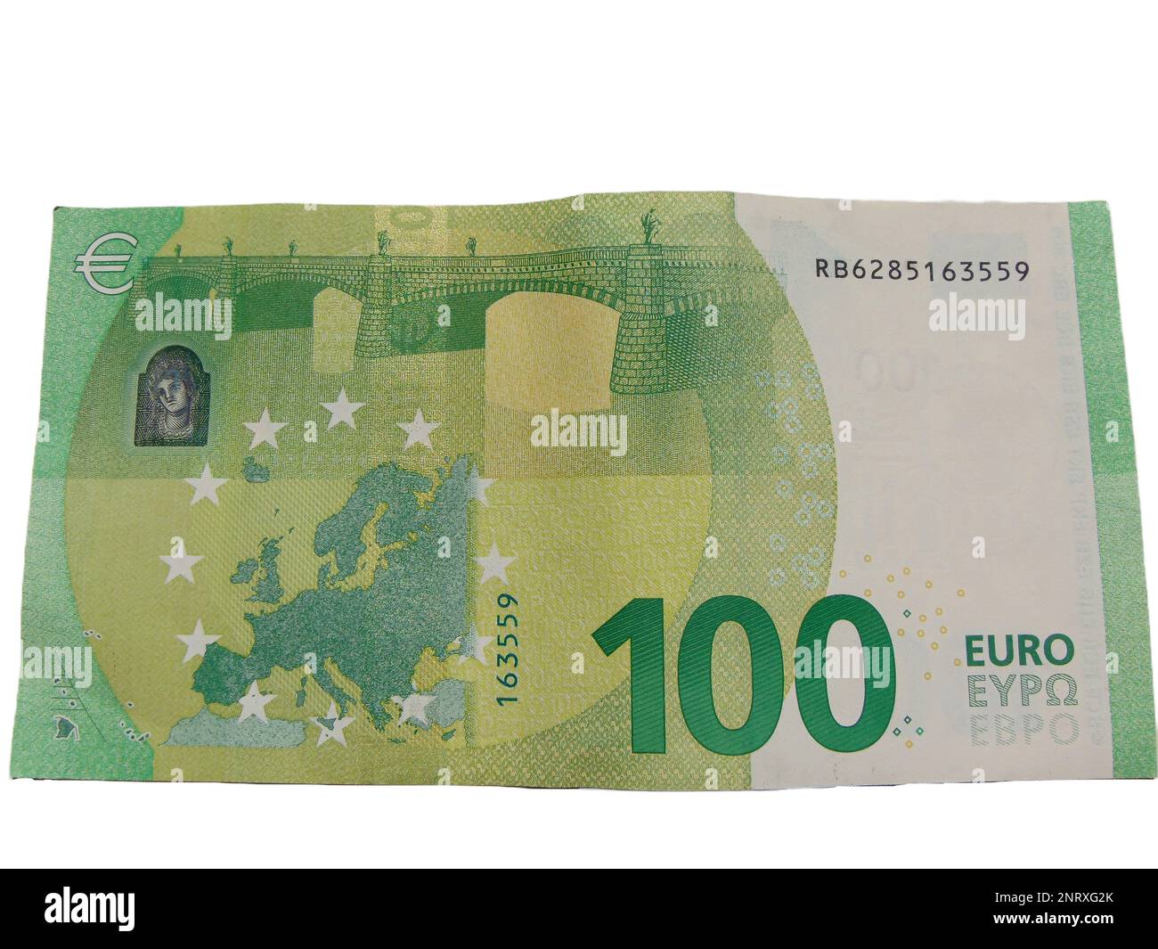 100 euro banknote isolated on white. Economy concept Stock Photo - Alamy