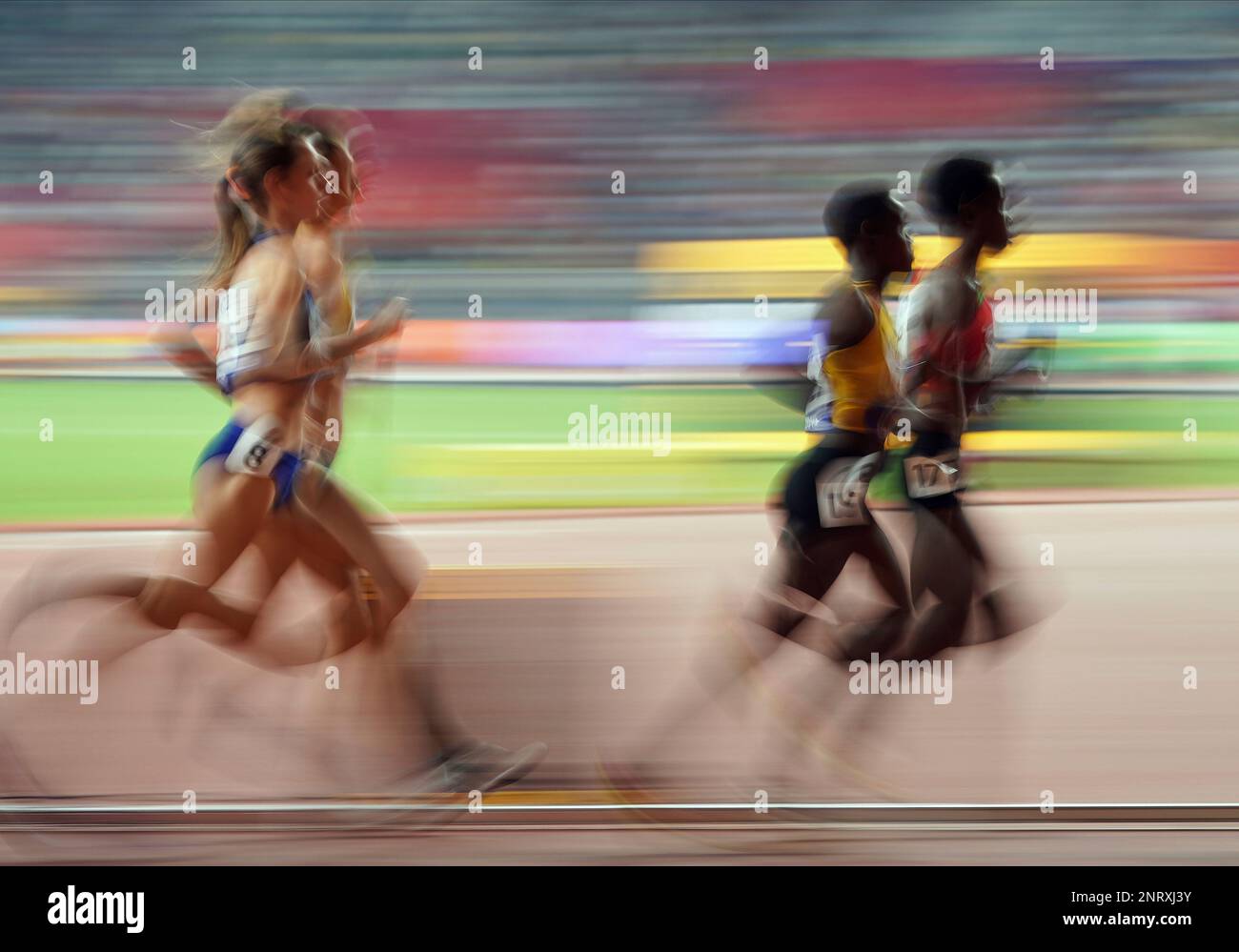 September 28, 2019: Agnes Jebet Tirop of Kenya and Stella Chesang of ...