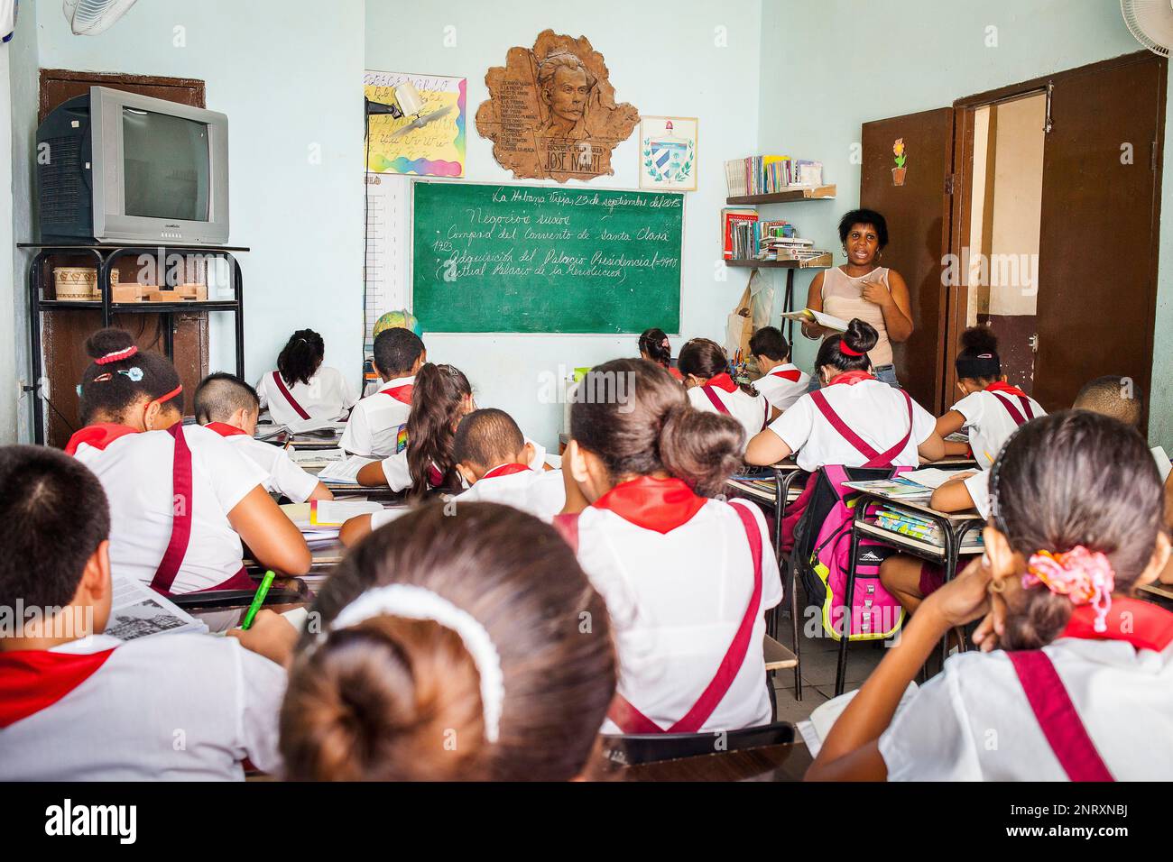 Classroom in elementary school Jose Marti, in Old Havana, Habana Vieja