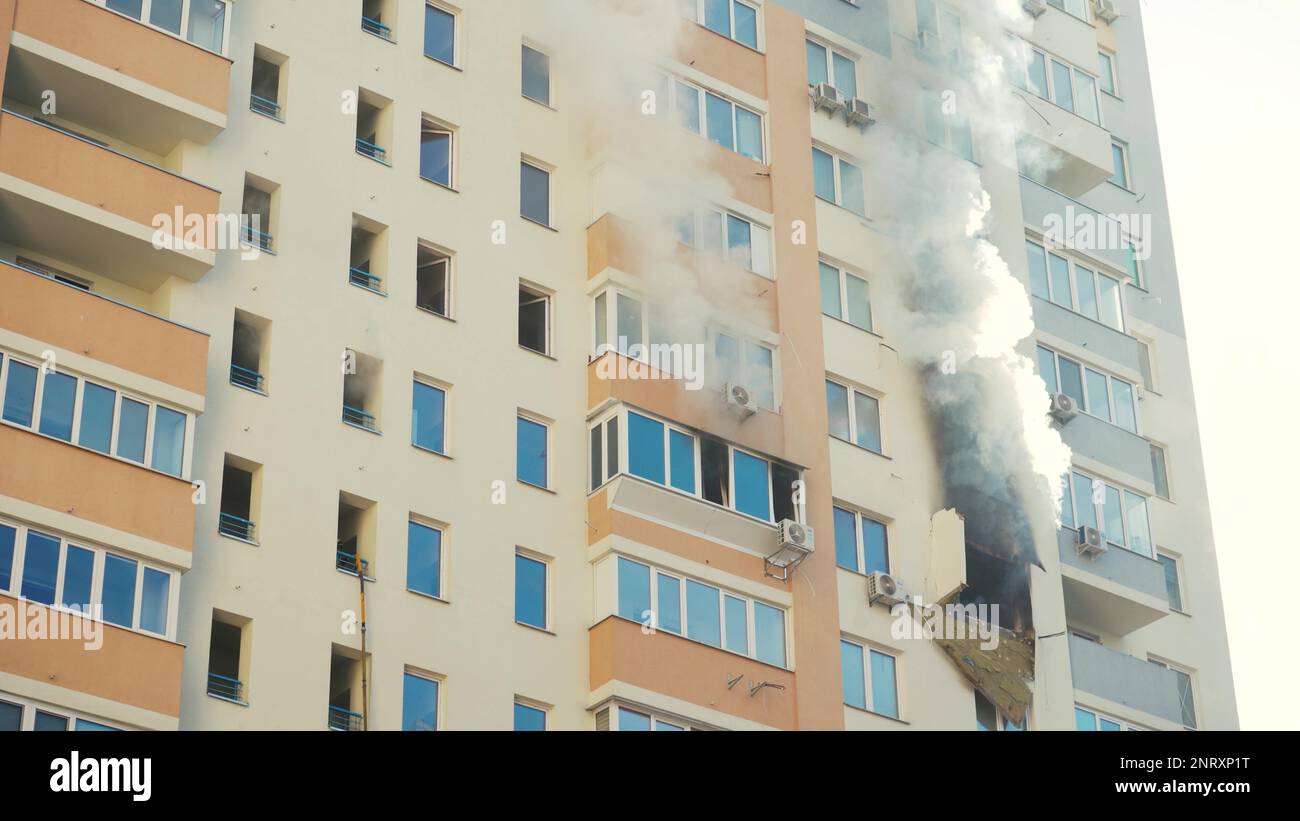 Kyiv, Ukraine - November 15, 2022: Fire In An Apartment Building ...