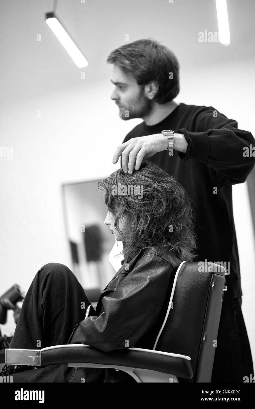 Beautiful girl in spa salon Black and White Stock Photos & Images Alamy