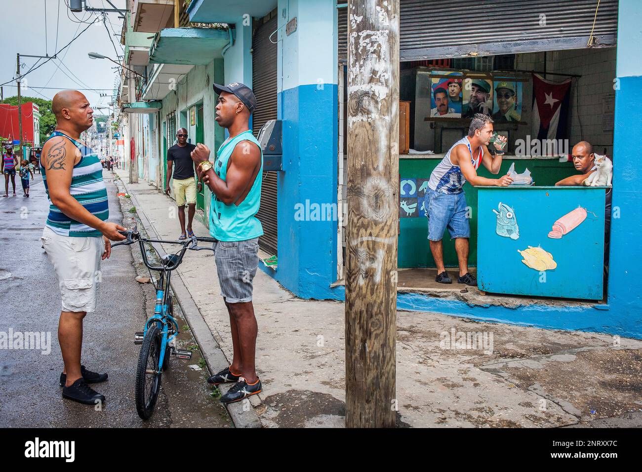 Street scene, in San Martin street,Centro Habana district, La Habana, Cuba Stock Photo
