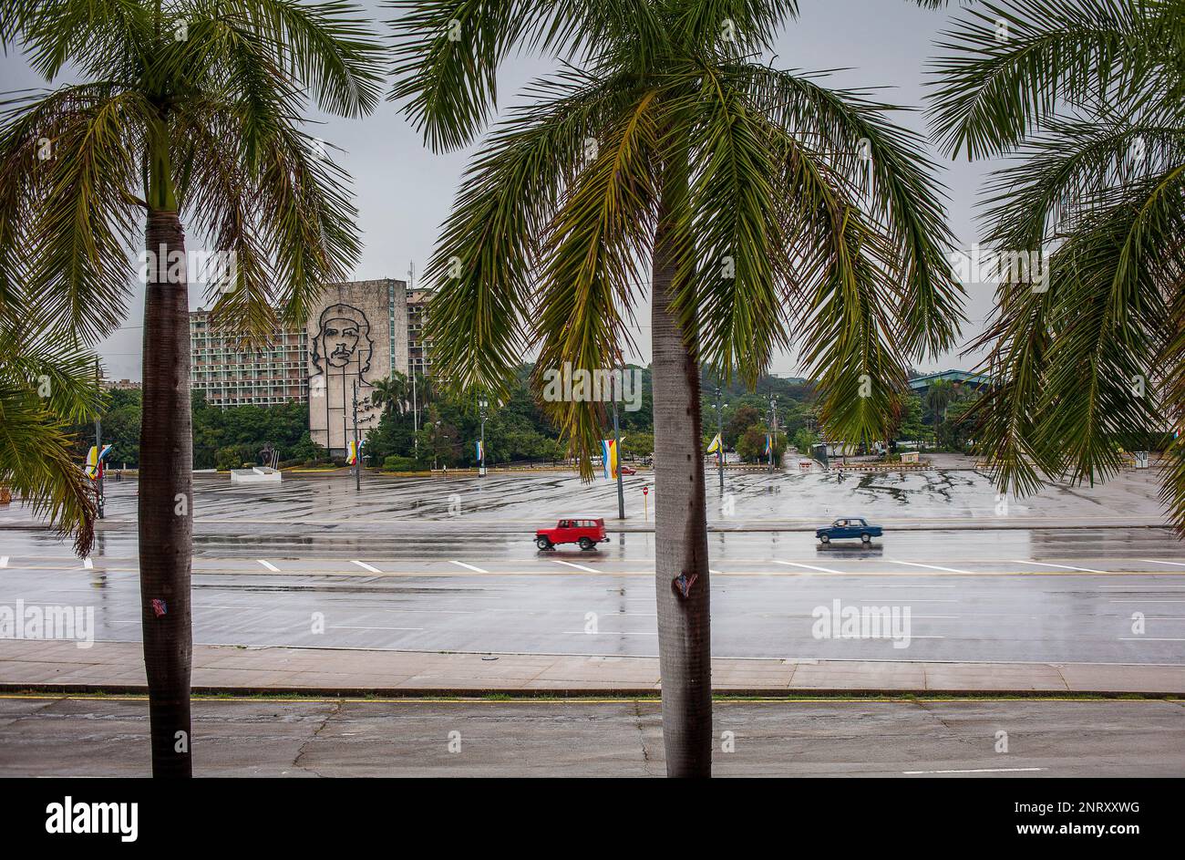 Revolution square, mural of Che Guevara, La Habana, Cuba Stock Photo