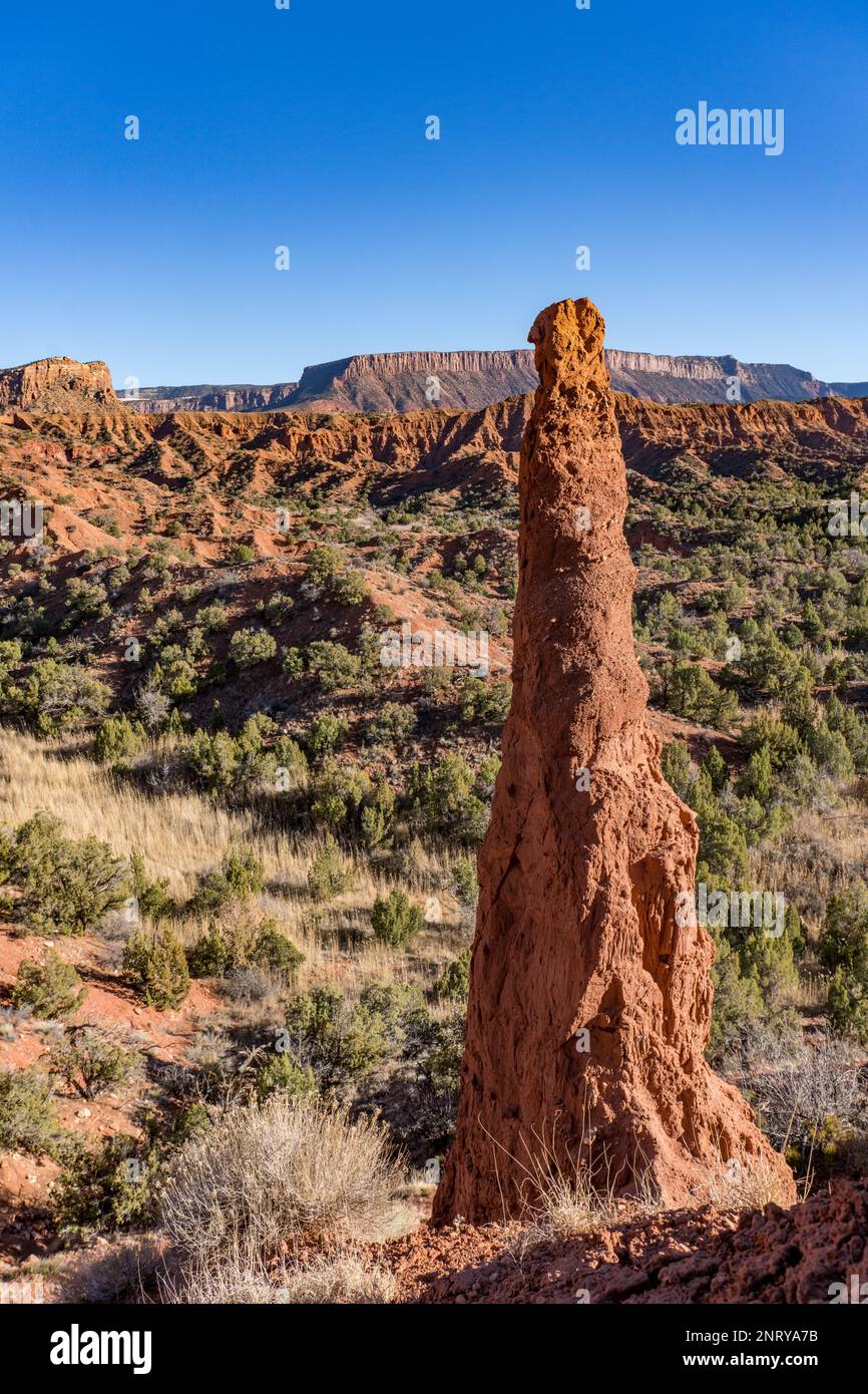 An eroded siltstone tower in Onion Creek Canyon near Moab, Utah Stock