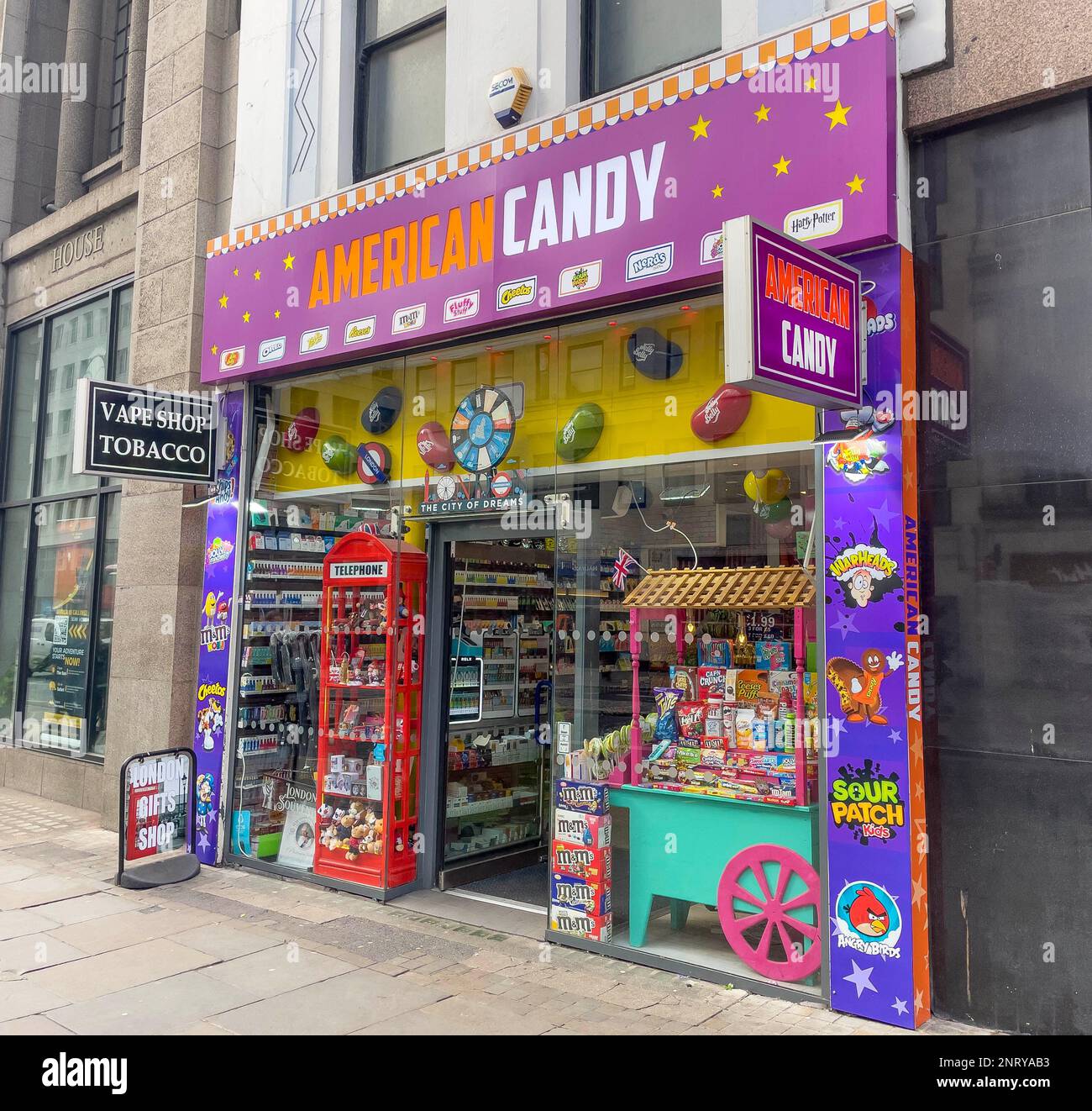 American Candy Store, The Strand. London UK Stock Photo