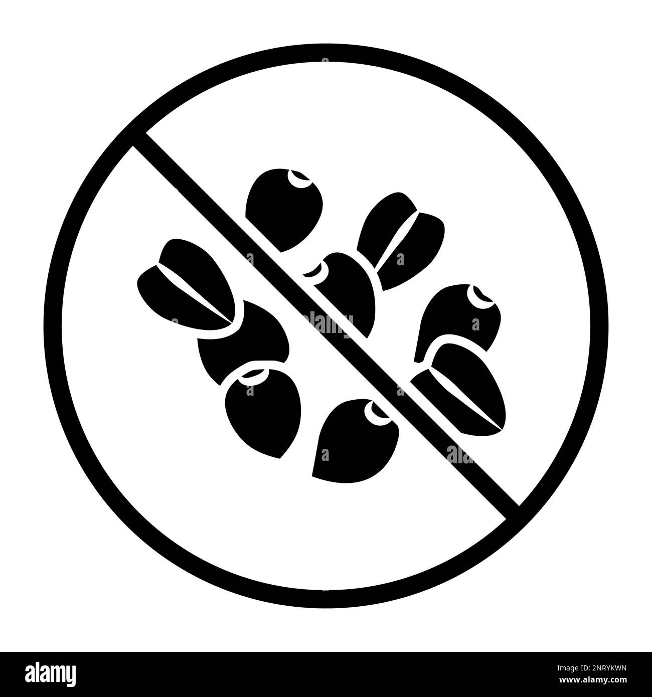 No buckwheat icon: food, ingredients and allergens concept Stock Vector