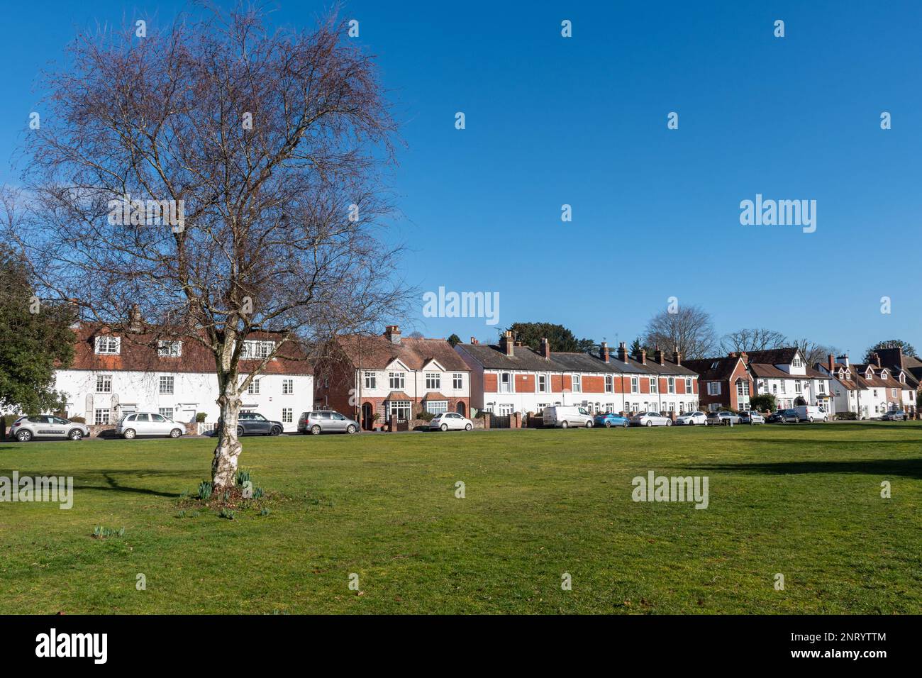 Rowlands Castle village, Hampshire, England, UK, view across The Green
