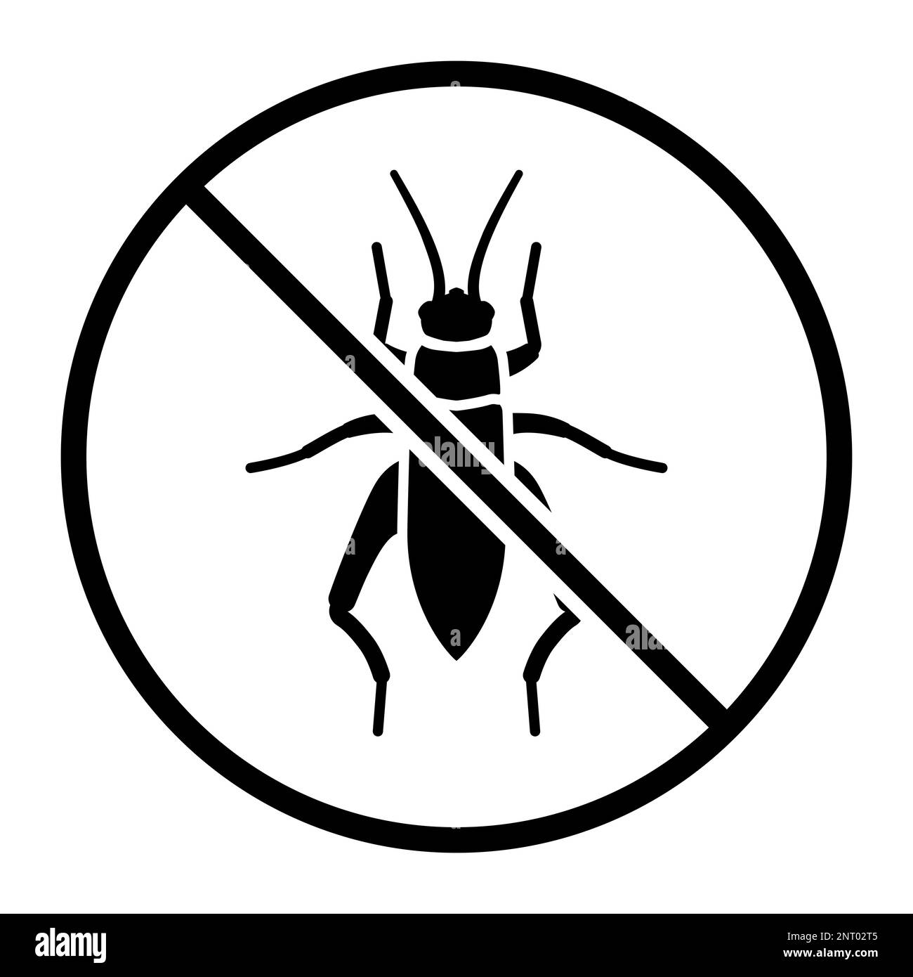 No insect one color vector icon, isolated on white background Stock ...