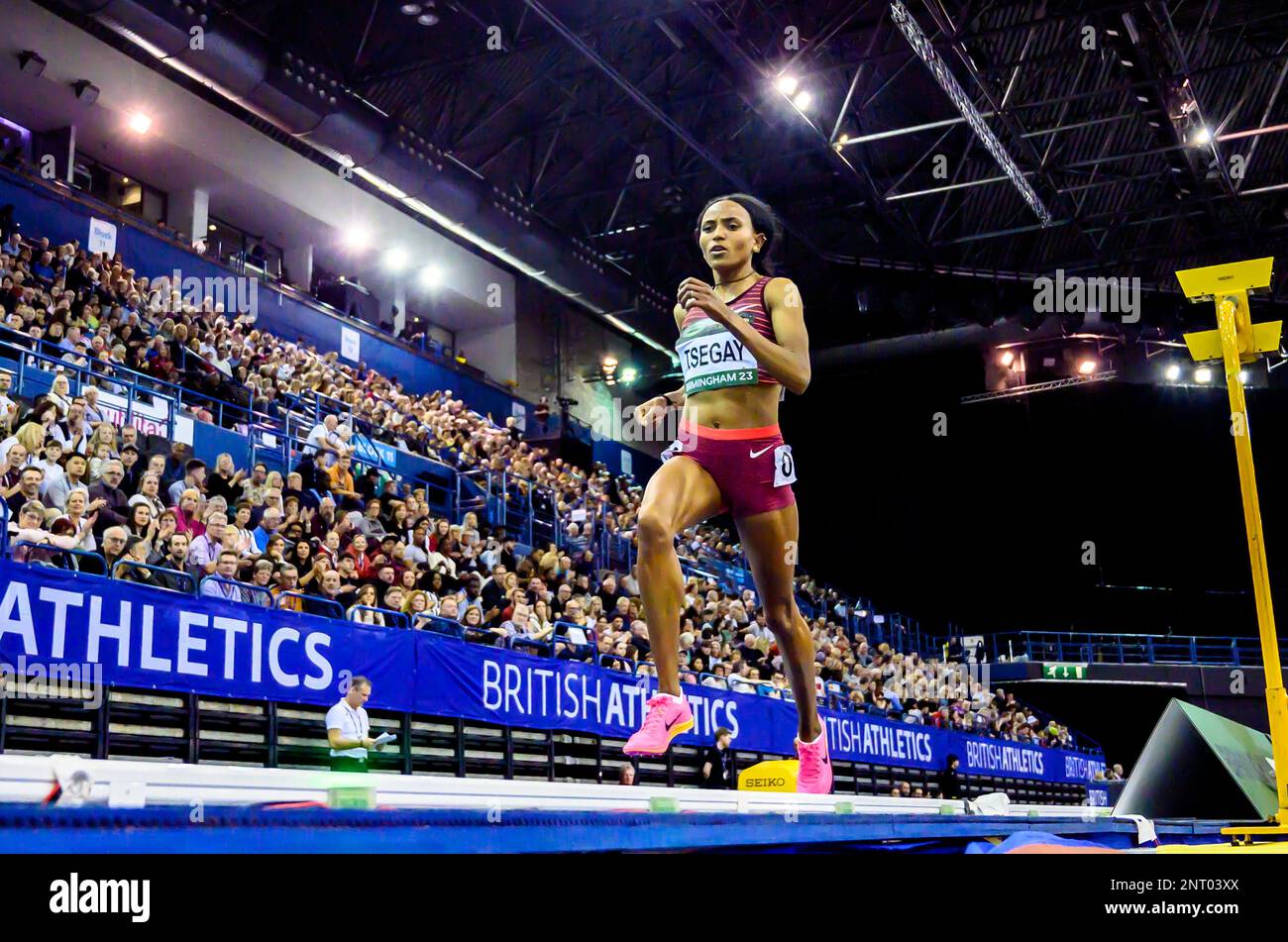 Birmingham, UK, 25 February 2023. Gudaf TSEGAY (Ethiopia) Wins the