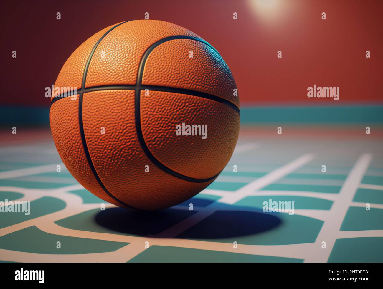 Basketball ball on the sport court. Closeup Stock Photo Alamy