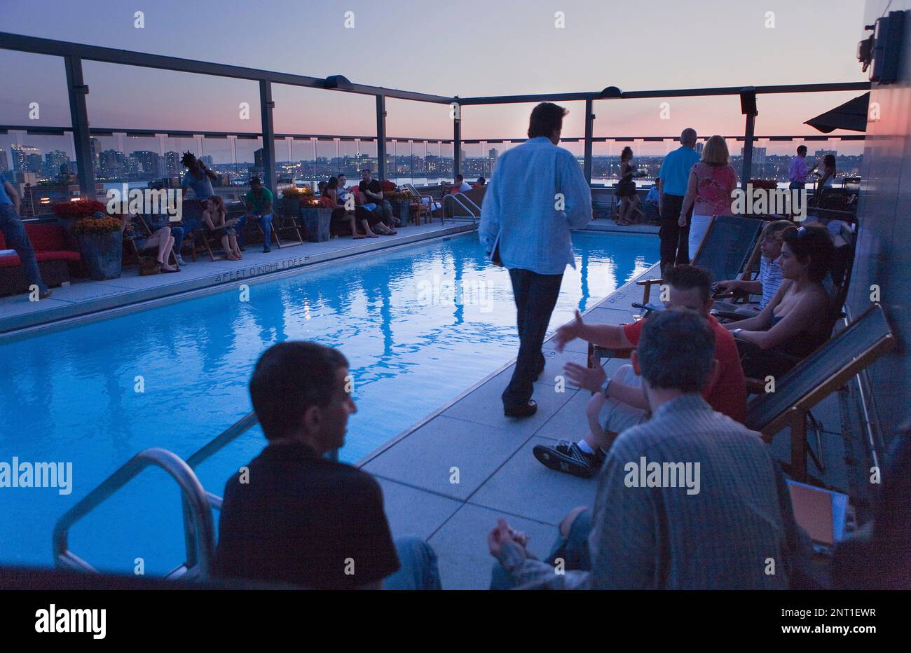 Meatpacking District. Hotel Gansevoort. 18 Ninth Av at 13th St. roof,New York City, USA Stock