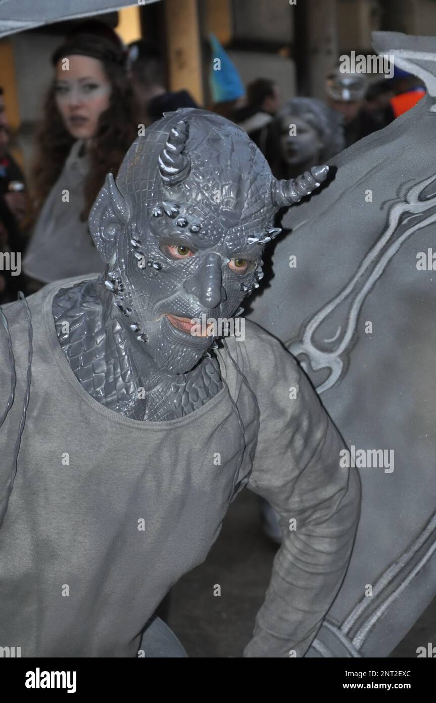 Rijeka, Croatia,19th February, 2023. Animal Mask Monster Gargoyle