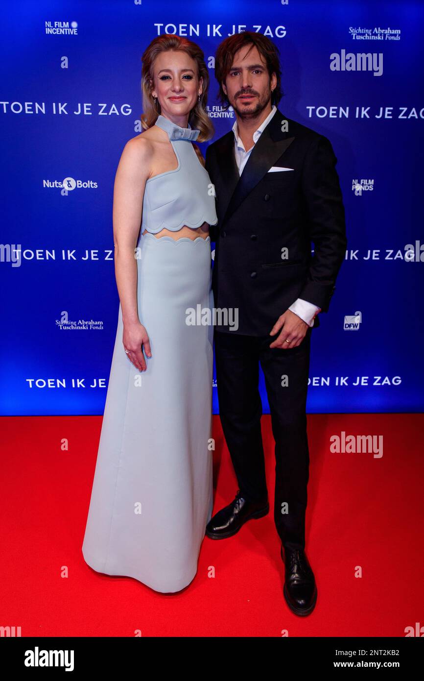 AMSTERDAM Noortje Herlaar and EgbertJan Weeber on the red carpet during the premiere of Toen