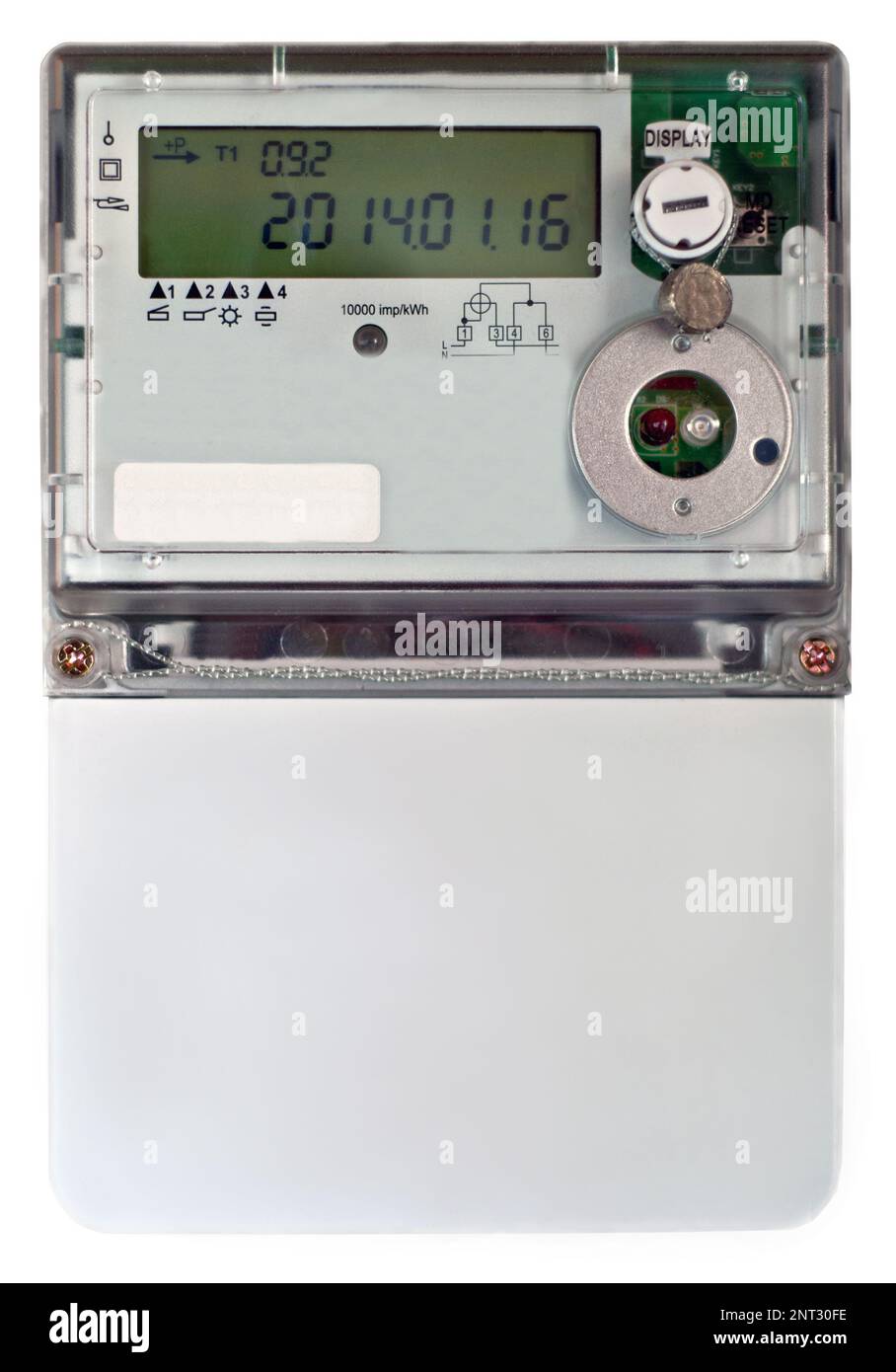 A isolated home electric power meter Stock Photo Alamy