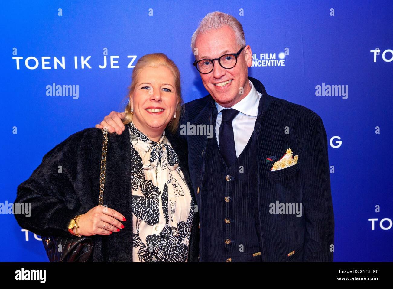 AMSTERDAM Rudolf van Veen with partner on the red carpet during the