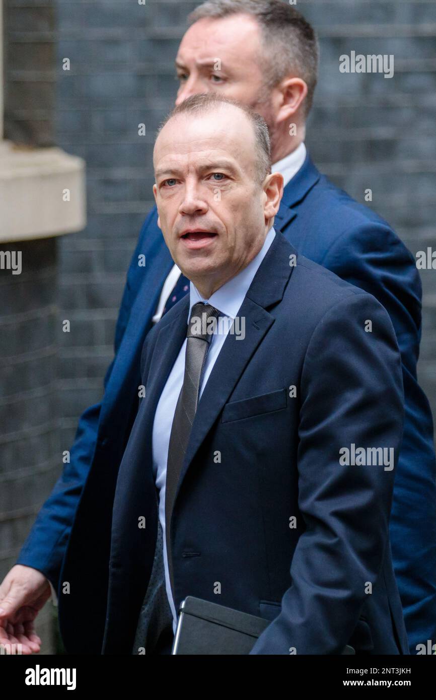 Downing Street, London, UK. 27th February 2023. Chris HeatonHarris MP