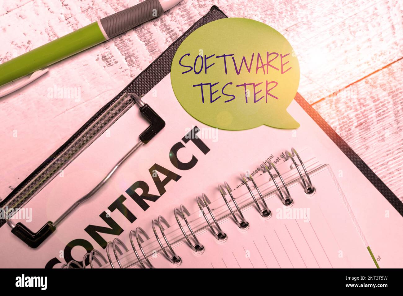 Text caption presenting Software Tester, Business concept implemented to protect software against malicious attack Stock Photo
