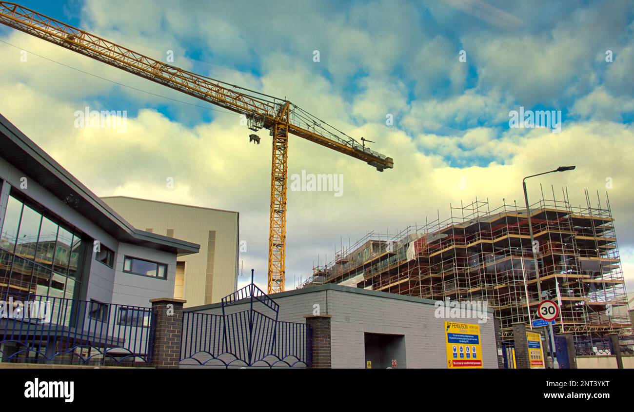 house construction clydeside Glasgow, Scotland, UK Stock Photo