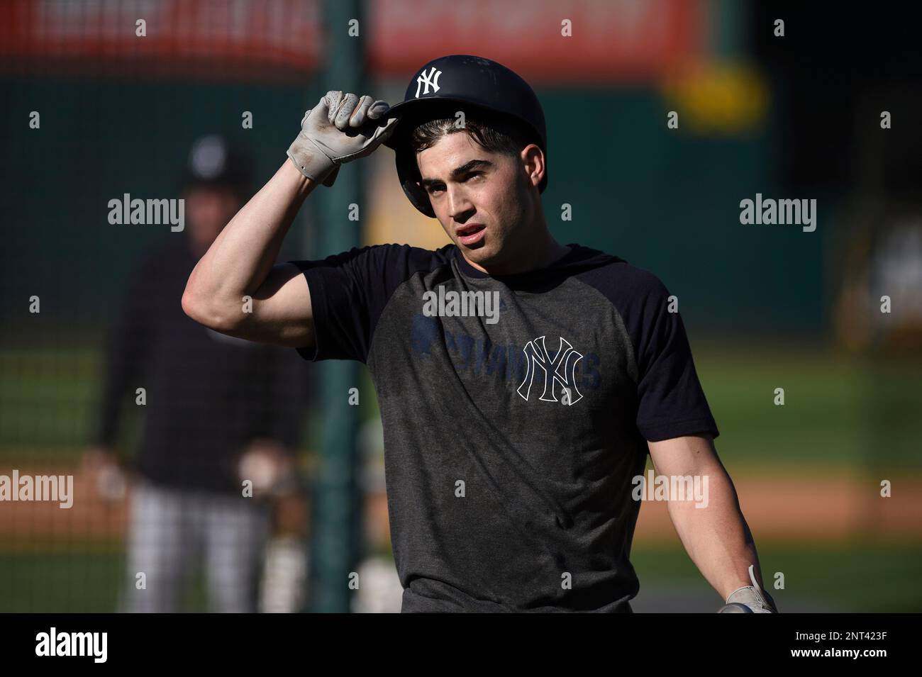 OAKLAND, CA - AUGUST 22: New York Yankees infielder Tyler Wade (14