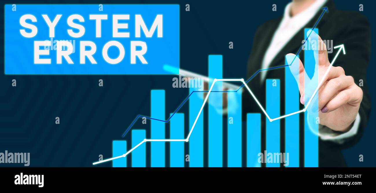 Conceptual display System Error. Business concept Technological failure ...