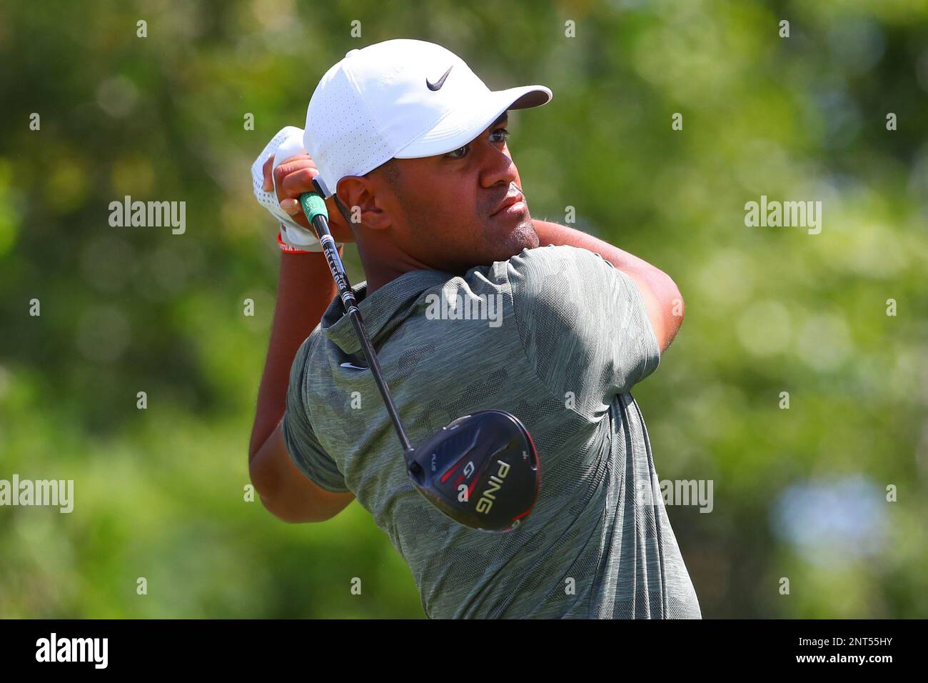JERSEY CITY, NJ AUGUST 11 Tony Finau on the 16th tee during THE