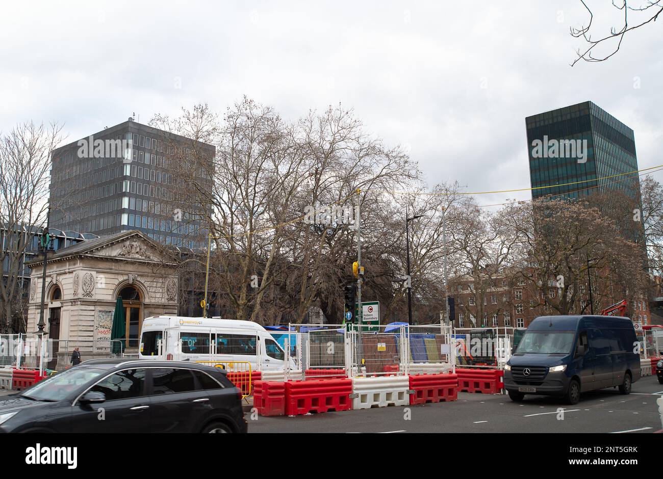 Euston, London, UK. 27th February, 2023. Euston Square Gardens