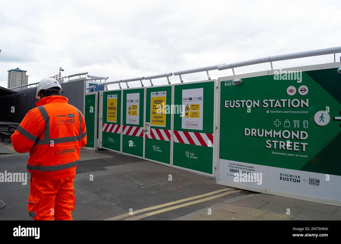 Euston, London, UK. 27th February, 2023. HS2 Ltd are doing vast amounts