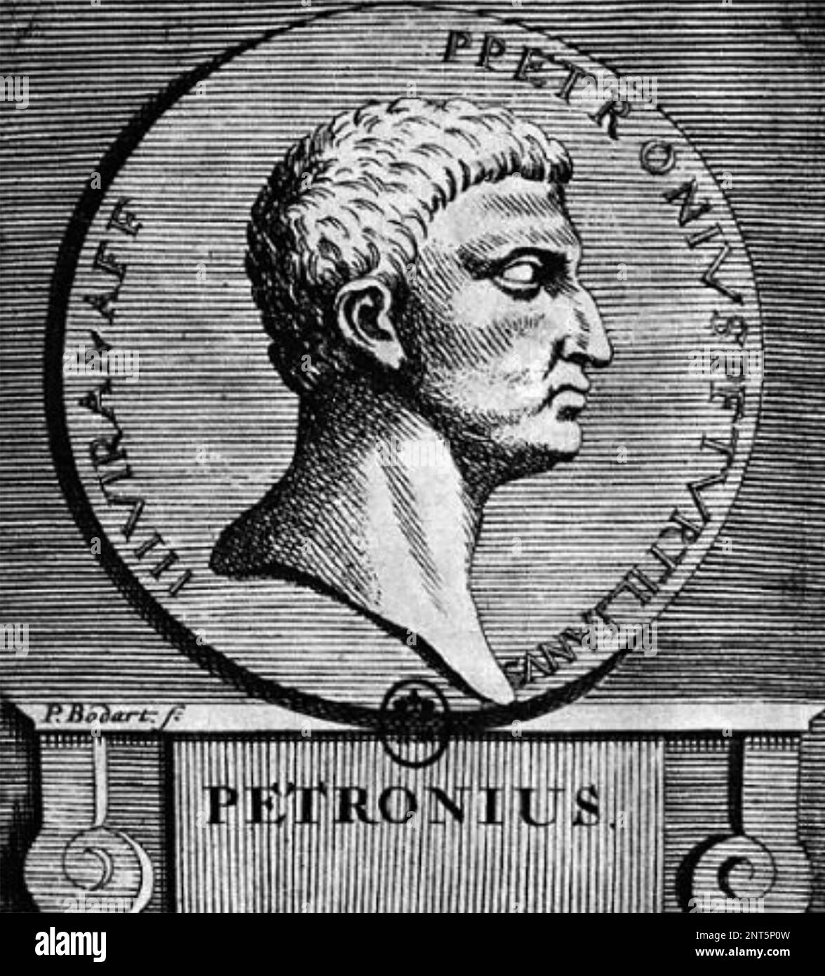PETRONIUS (c AD27-66) Roman courtier and probable composer of the Satyricon Stock Photo