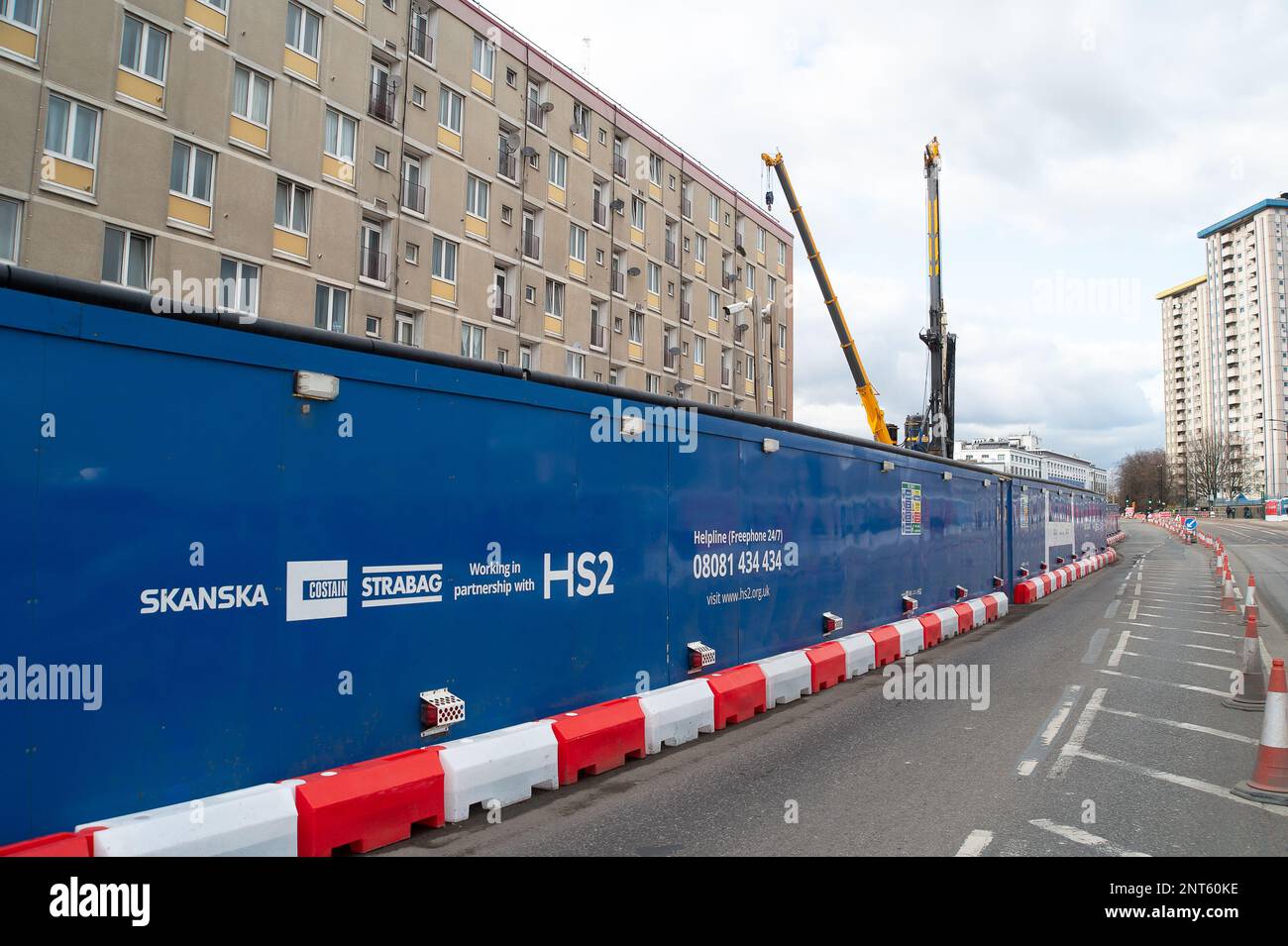 Euston, London, UK. 27th February, 2023. HS2 Ltd are doing vast amounts