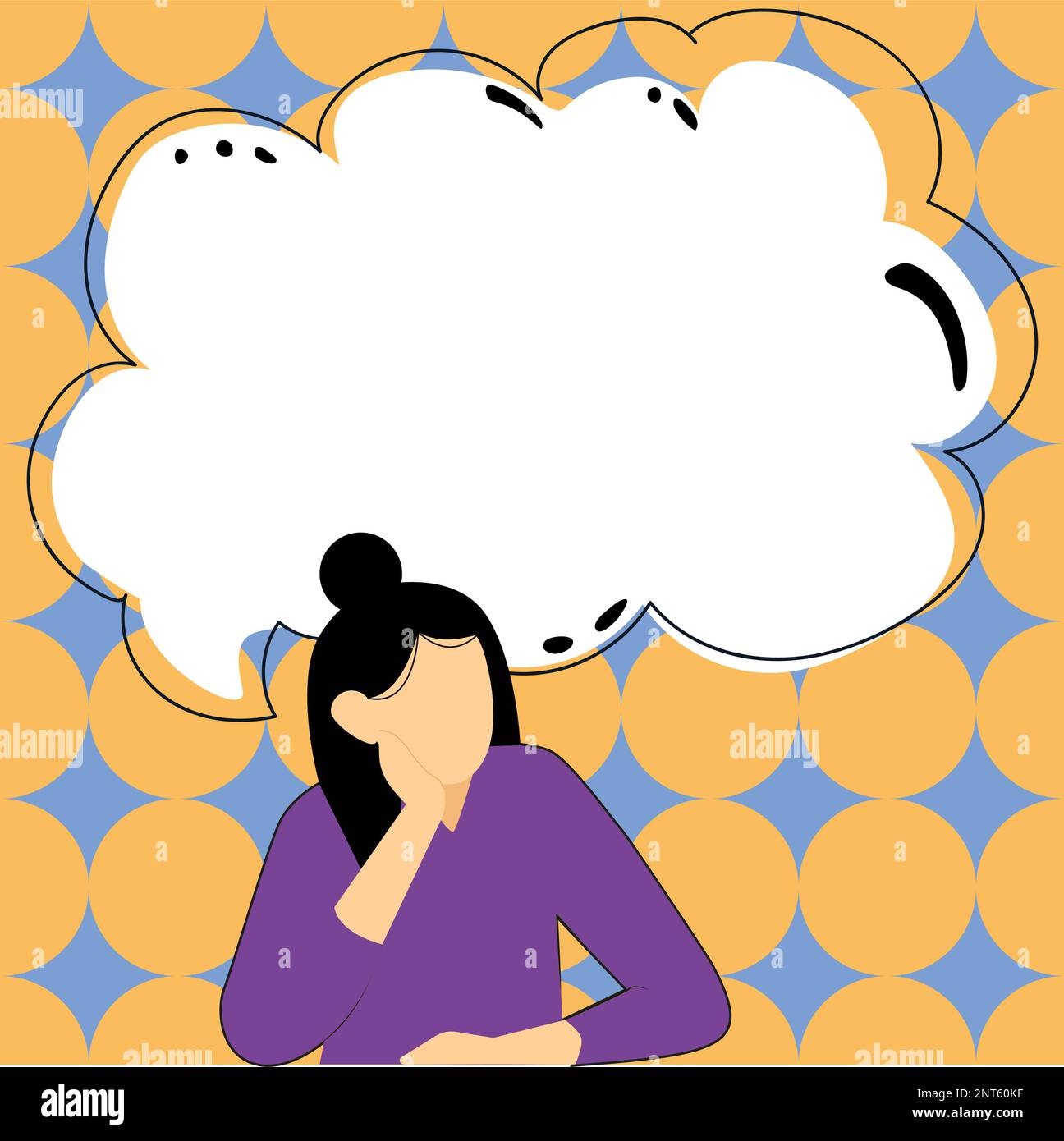 Cartoon girl talking thought bubble Stock Vector Images Alamy
