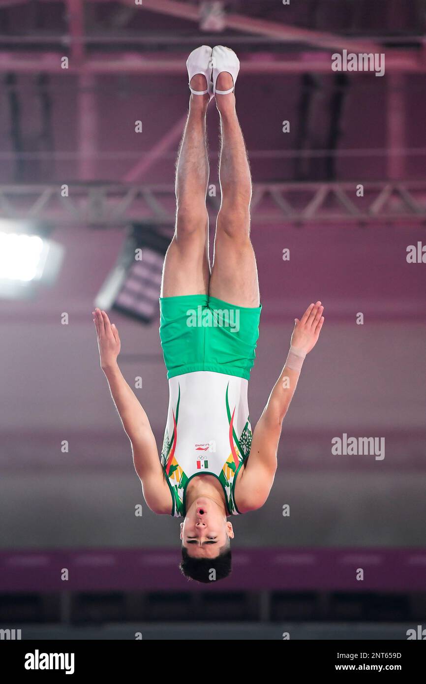 August 4, 2019, Lima, Peru VICTOR RODRIGUEZ from Mexico flips upside