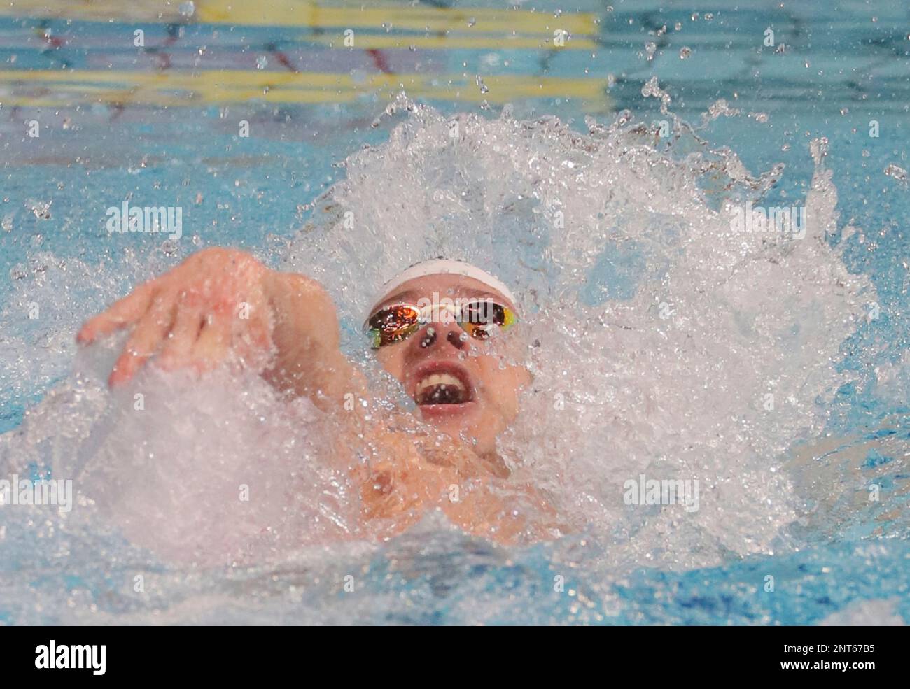Australia's LARKIN Mitchel competes in the Men's 100m Backstroke Final ...