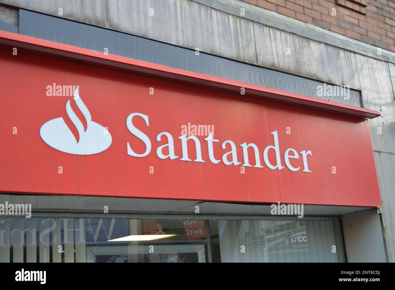 25th February 2023, Swansea, Wales, United Kingdom. Santander Branch in Swansea City Centre. Stock Photo