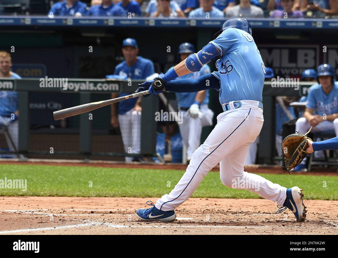 St. Louis, United States. 26th Aug, 2020. Kansas City Royals Cam Gallagher  rounds third base after hitting a two run home run in the third inning  against the St. Louis Cardinals at