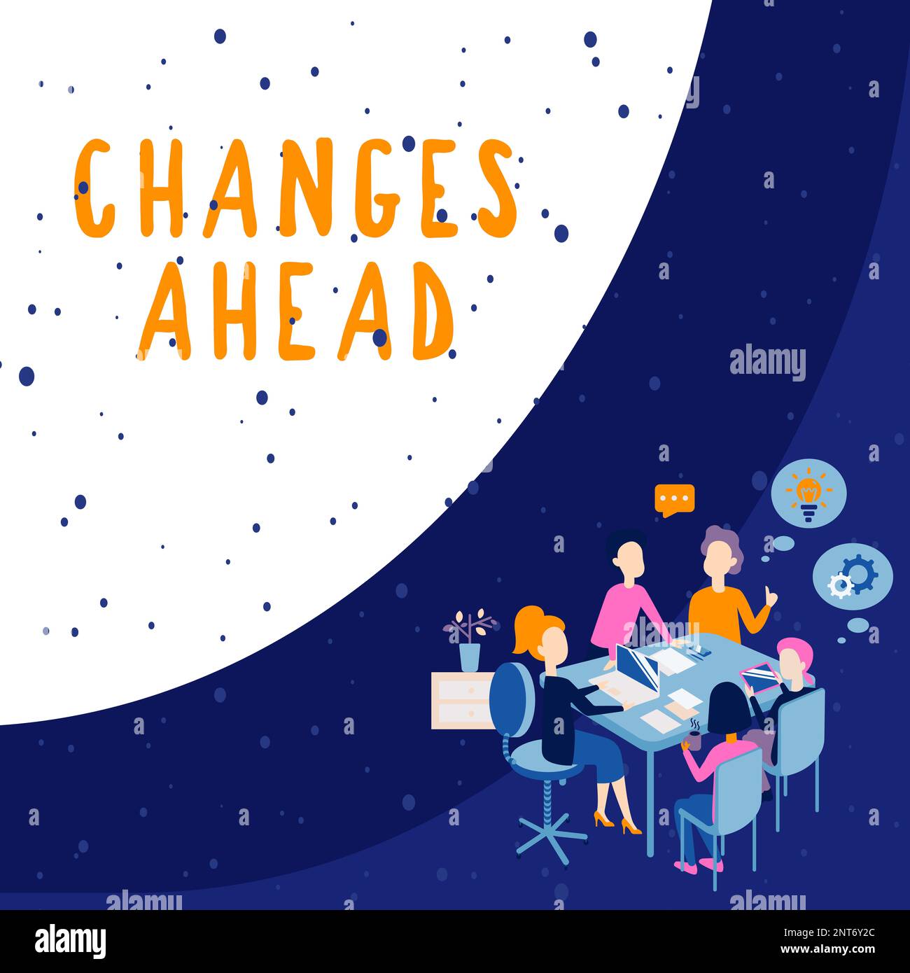 Inspiration showing sign Changes Ahead. Internet Concept to replace ...
