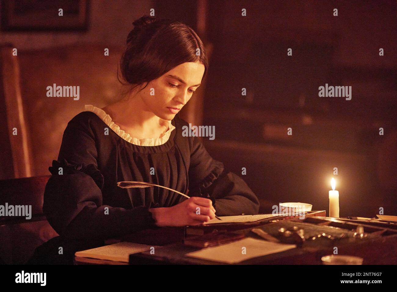 EMILY, Emma Mackey as Emily Bronte, 2022. ph Michael Wharley / © Bleecker Street Films