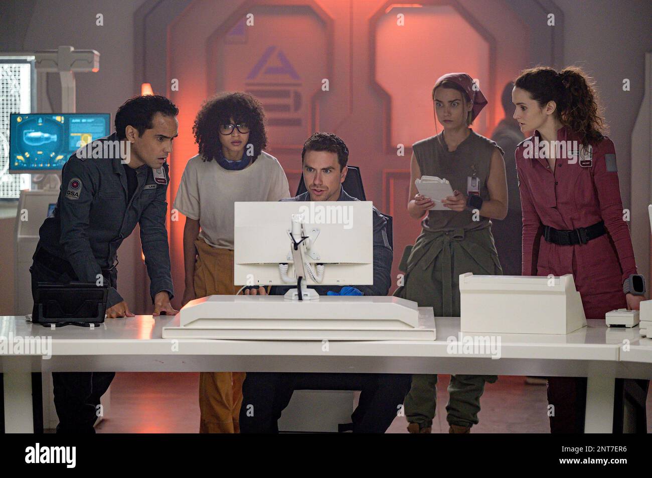 THE ARK, from left: Reece Ritchie, Stacey Read, Richard Fleeshman ...