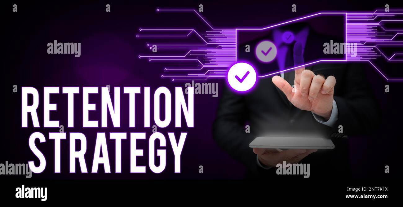 Handwriting text Retention Strategy. Business concept activities to ...