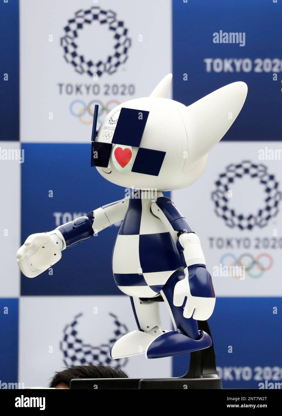 A Robot Of Tokyo Olympics Mascot Miraitowa, Under Development By The ...