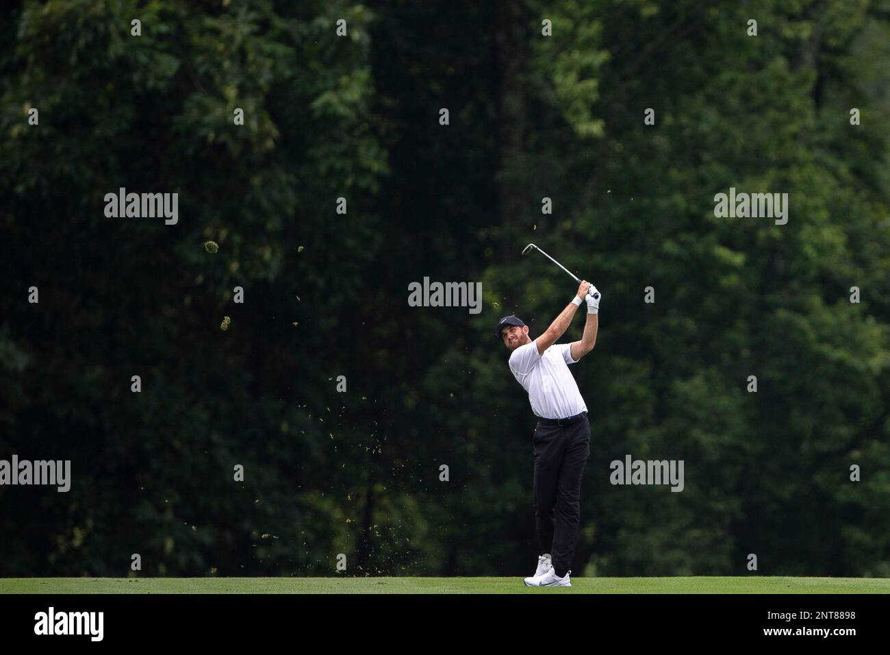Nick Taylor hits the ball during the PGA Barbasol Championship on the Nick Taylor hits the ball during the PGA Barbasol Championship on the
