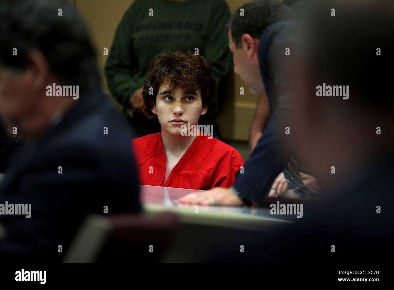 School shooting suspect Nikolas Cruz listens during a calendar call