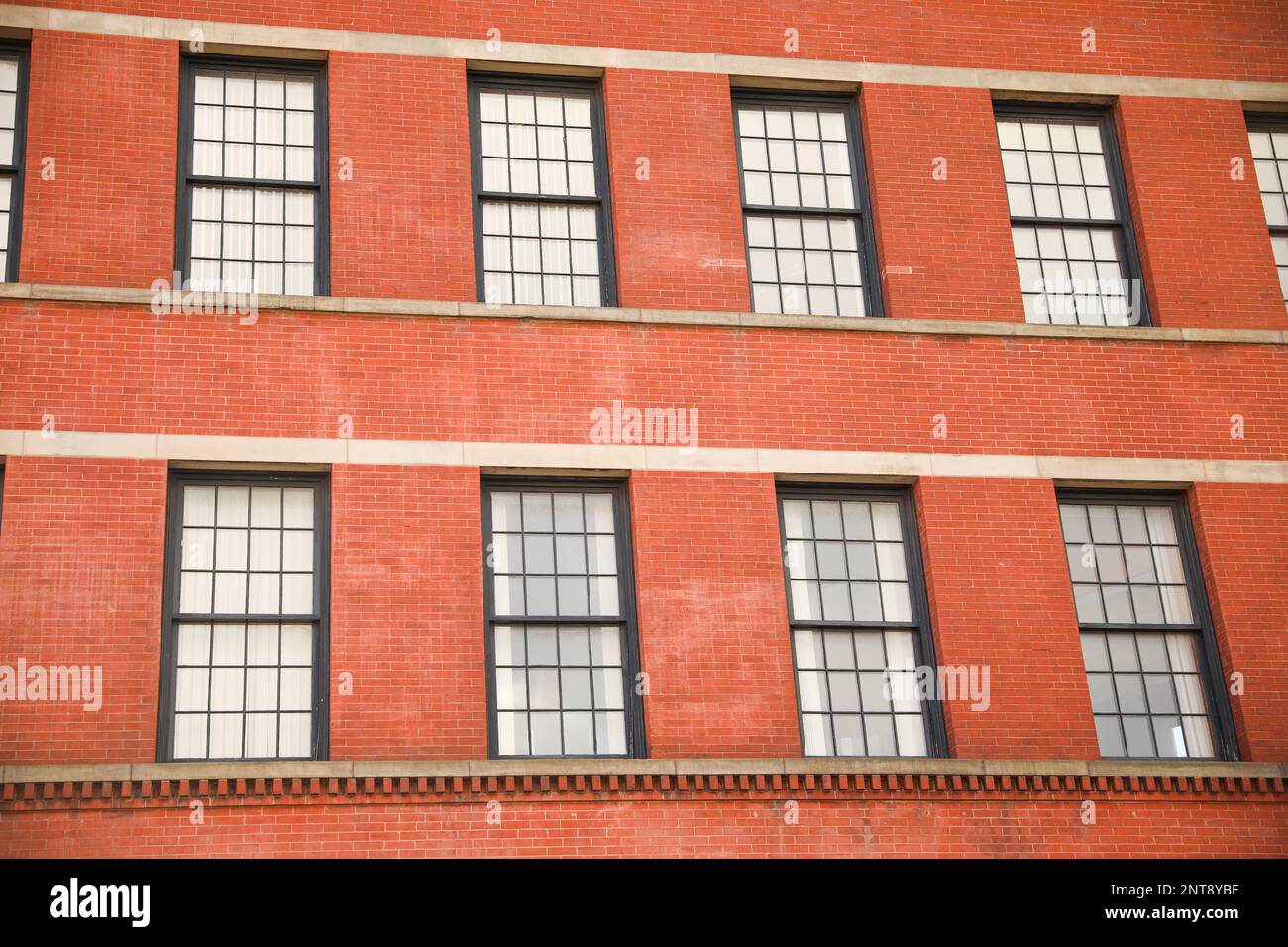 Brick buildings in the city during the morning showing downtown and